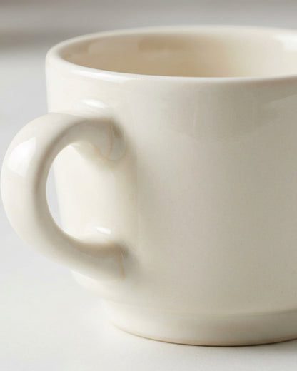 Wvkmb Ceramic Espresso Cups Cream 3 oz 4 Pack