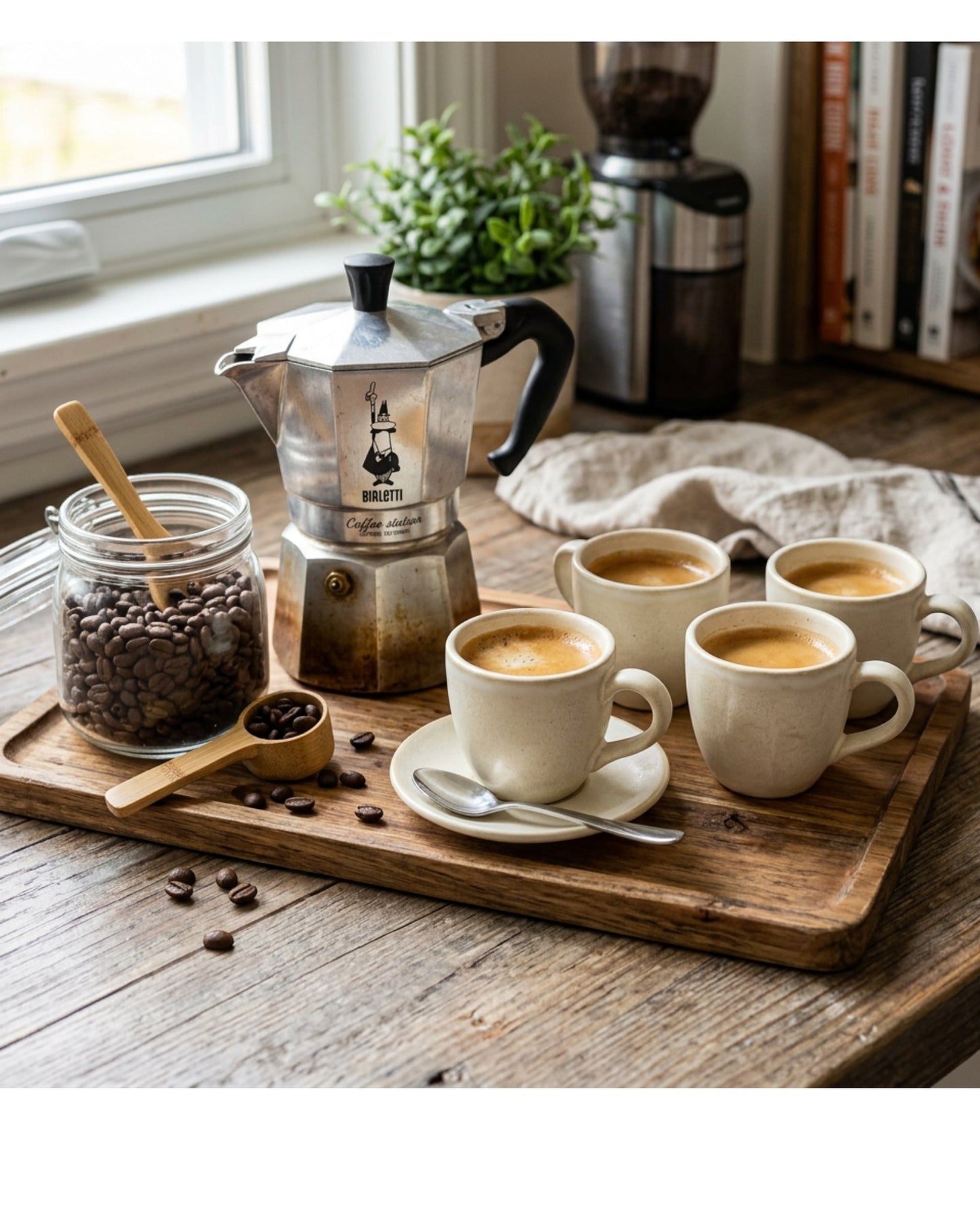 Wvkmb Ceramic Espresso Cups Cream 3 oz 4 Pack