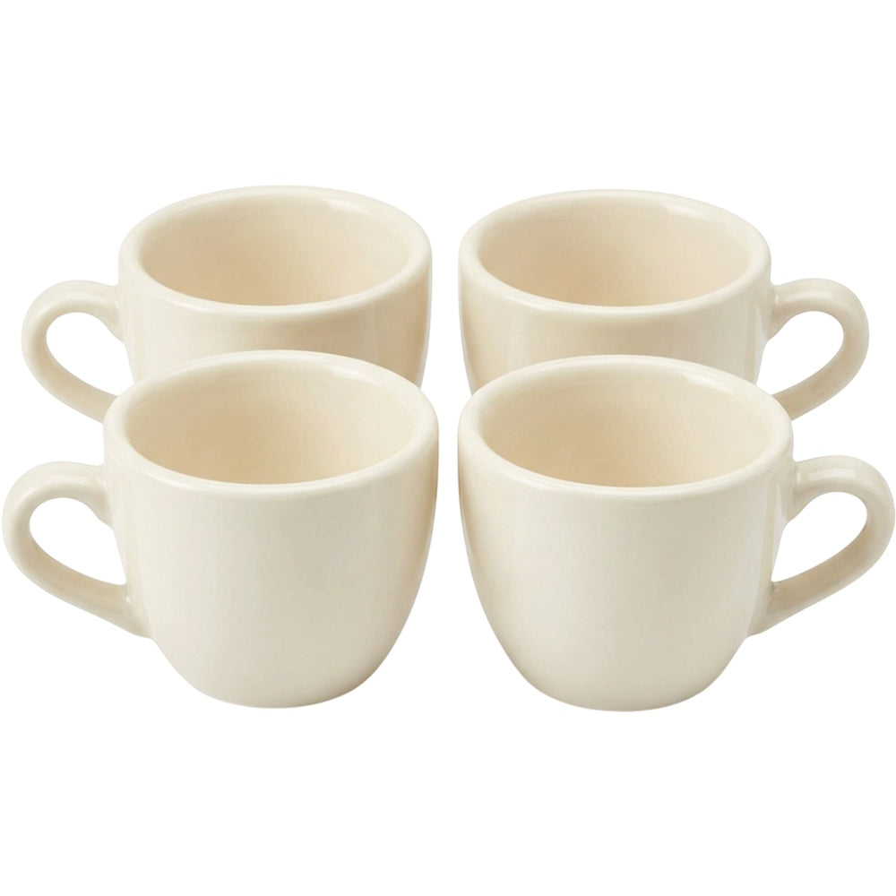 Wvkmb Ceramic Espresso Cups Cream 3 oz 4 Pack