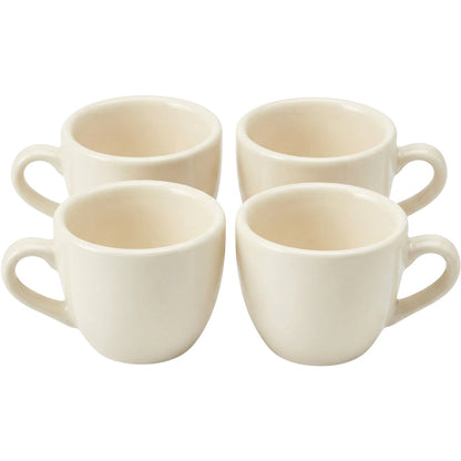 Wvkmb Ceramic Espresso Cups Cream 3 oz 4 Pack