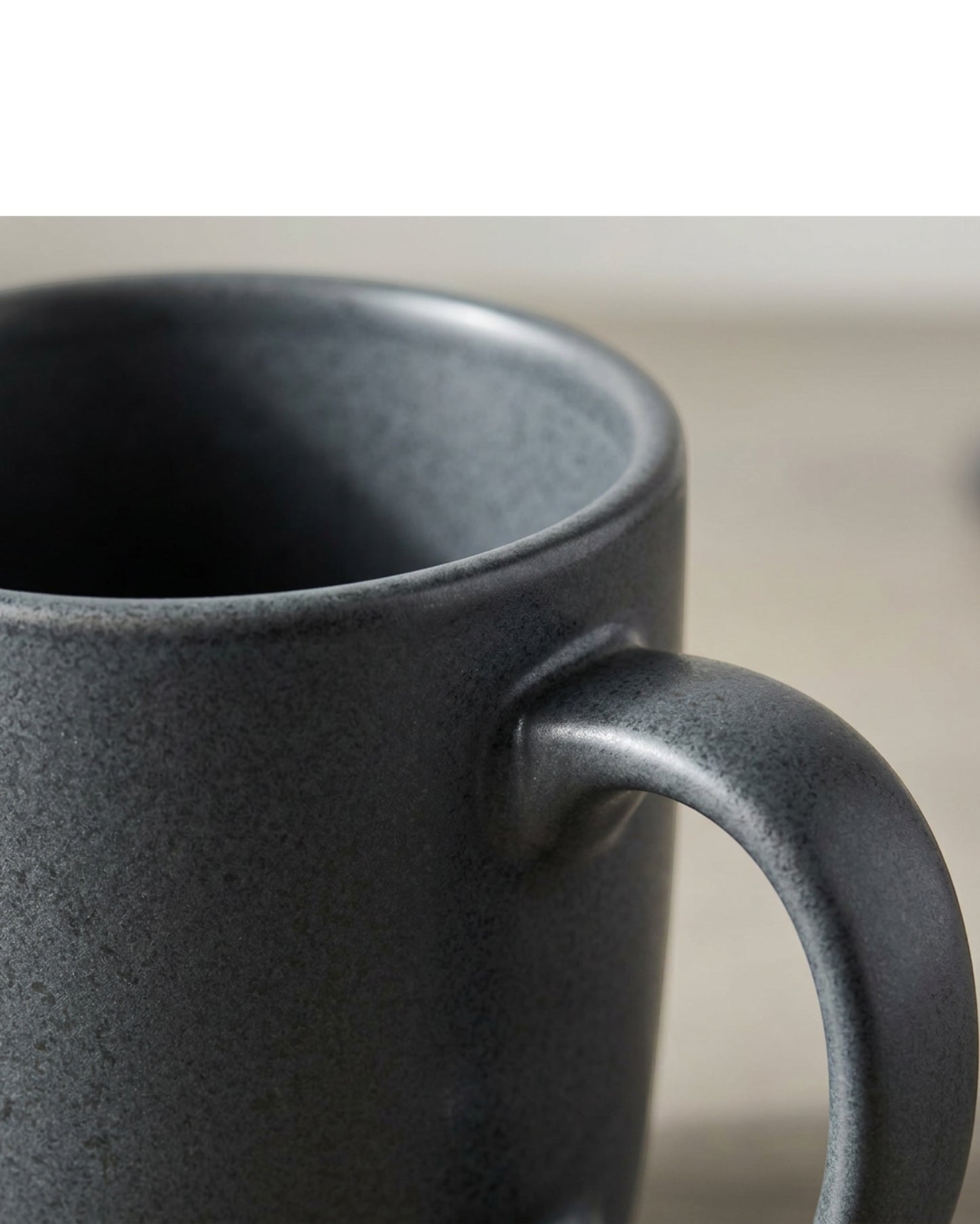 Wvkmb Large Ceramic Desk Mug Charcoal 18 oz