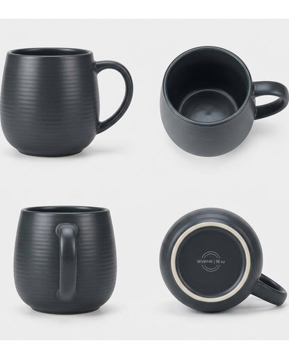 Wvkmb Large Ceramic Desk Mug Charcoal 18 oz