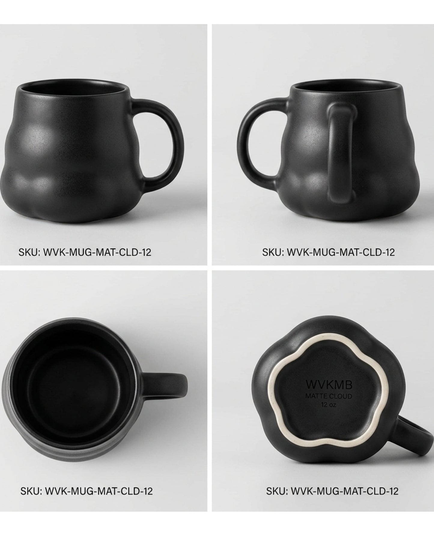 Wvkmb Matte Ceramic Coffee Mug Cloud 12 oz