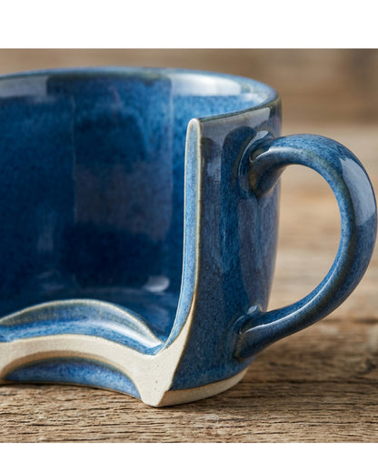 Wvkmb Reactive Glaze Ceramic Mug Blue 15 oz
