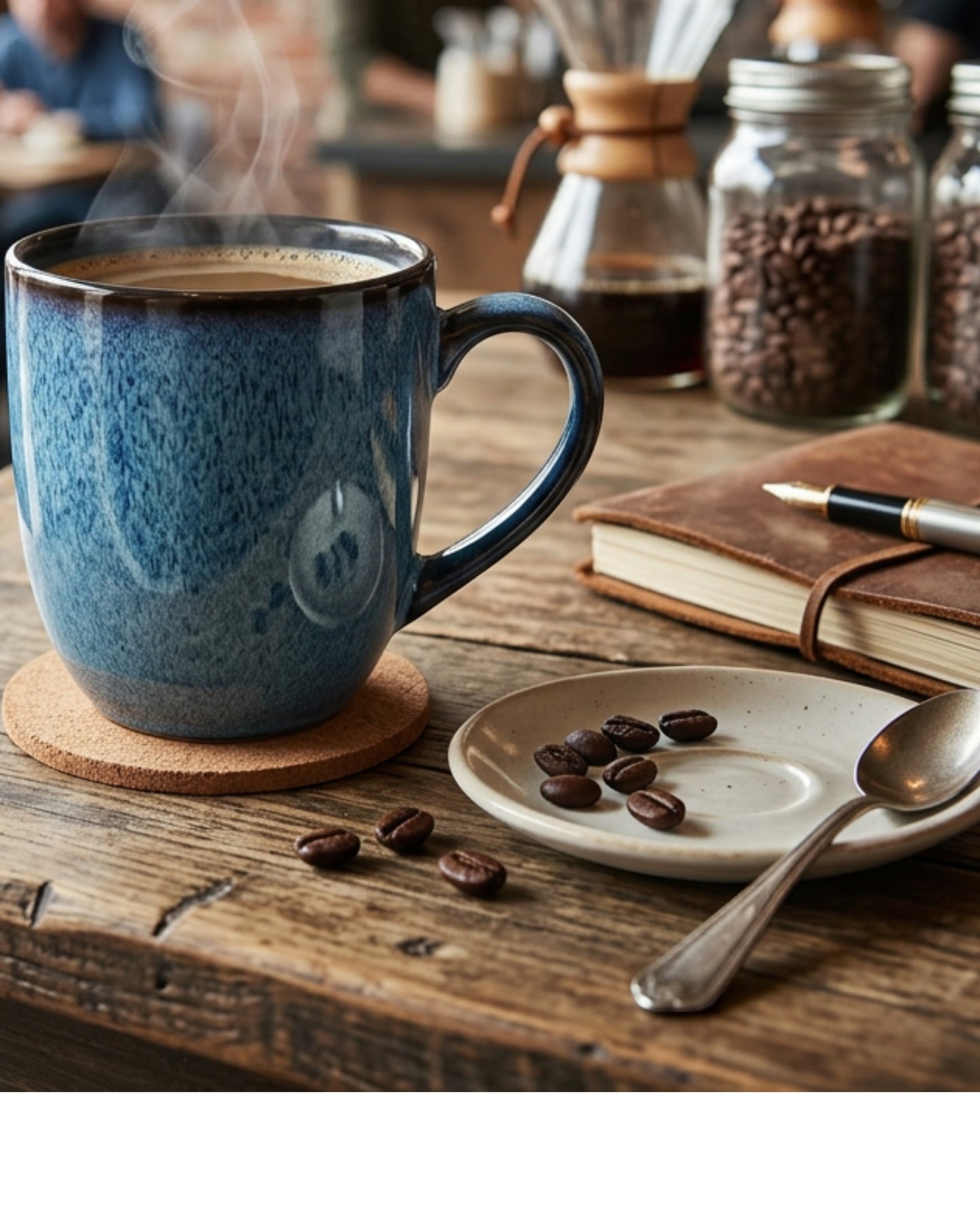 Wvkmb Reactive Glaze Ceramic Mug Blue 15 oz