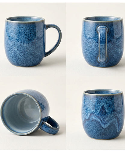 Wvkmb Reactive Glaze Ceramic Mug Blue 15 oz