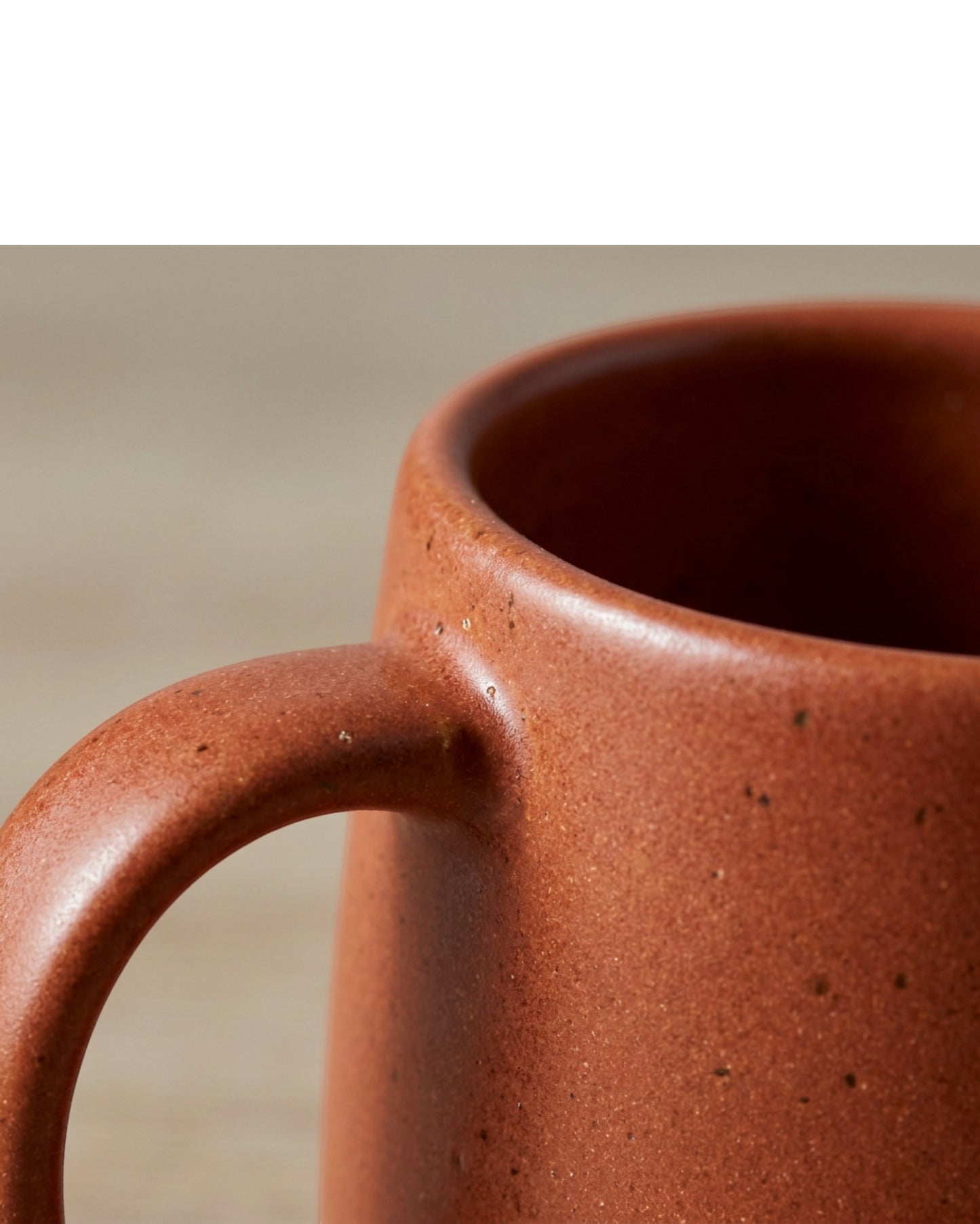 Wvkmb Stoneware Latte Mug Terracotta 16 oz