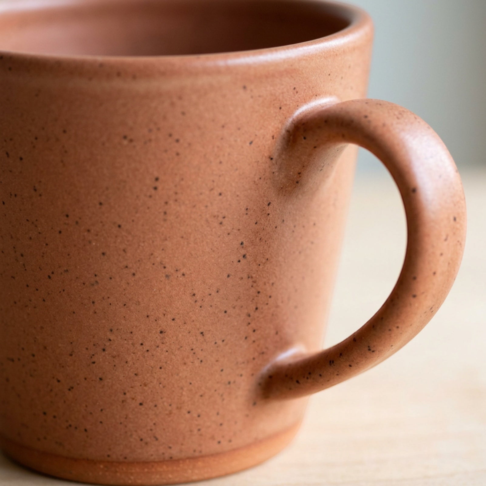 Wvkmb Taperclay Ceramic Latte Mug 16 oz Terracotta Speckle - Detail view
